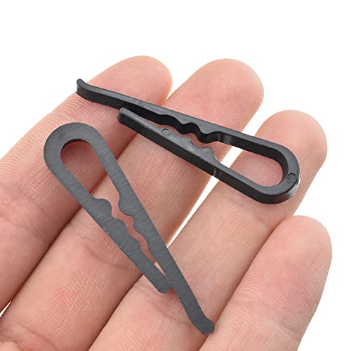 HAHIYO 2inch/50mm 120Pcs Black Plastic U Shape Alligator Clip, Clothespin Fabric Clip Garment Shirt Folding Clip with Teeth for Sewing Room Folding Sock Tie Pant Securing Fabric to Comic Book Board - size: Black - 2.0 inches - 120 Count - With Teeth
