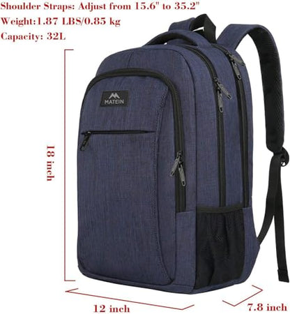 MATEIN Laptop Backpack, Slim Travel Backpack with Laptop Compartment for Men Women, College Student Daypack Teenager Gift Computer Bag Daily Bagpack fits 15.6 Inch Notebook, Blue - color: Blue, size: 15.6 Inch