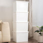 YUNGSHY 4 Pack 58 Quart White Large Stackable Storage Bins With Lids,Bathroom Closet Undersink Organizers and Storage Containers and Durable Nestable Closet, Garage, Totes (white, 58Qt.-4Pack) - size: 58Qt.-4Pack