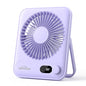 WHATOOK Small Desk Fan Personal Fans: 5000mah 25 Hours Battery Office Quiet Mini Desktop Fan Portable Rechargeable Travel Essentials (Purple, 2000 mAh) - color: Purple