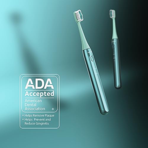 Aquasonic Icon ADA-Accepted Rechargeable Toothbrush | Magnetic Holder & Slim Travel Case | 2 Brushing Modes & Smart Timers | Gentle Micro-Vibrations (Mint) - color: Mint