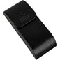 Time Resistance Leather Glasses Case - Hard Shell Leather Glasses Case - Made in Italy - color: Black