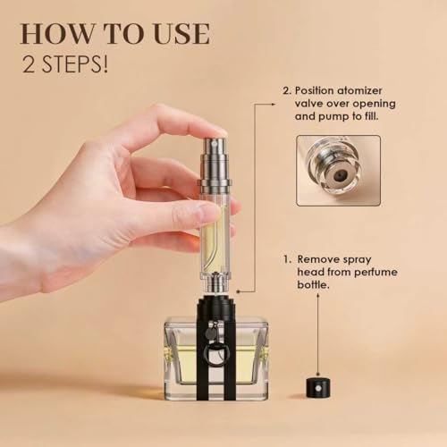 10ml 3pcs Perfume Travel Refillable Bottle, Perfume Atomizer, Bottom-Filling Fragrances Bottle, Mini Cologne Dispenser, Portable Sprayer (Black-Grey-Silver)