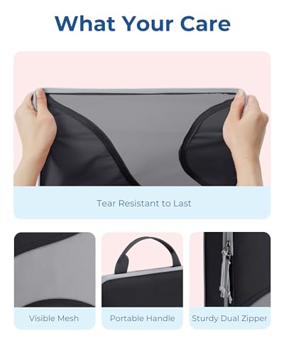 BAGSMART Compression Packing Cubes - 6 Set Travel Packing Cubes for Suitcases, Compression Suitcase Organizers with Shoe Bag - color: 03-Black