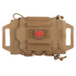 SABADO Rapid/Quick Deploy First Aid Kit Pack Tactical IFAK Pouch Two-Piece System Med Roll Carrier Hypalon Handle Outdoor Sport Hunting Bag - color: Coyote Brown-87