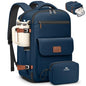 MATEIN Personal Item Travel Backpack, Lightweight Frontier Personal Item Bag with Shoe Compartment 15.6 inch Water Resistant Travel Laptop Backpack Airline Approved Underseat Backpacks for Women, Blue - color: Blue