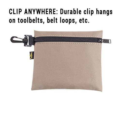 CLC Custom Leathercraft 1100 Multi-Purpose Clip-on Zippered Poly Bags, 3 Pack