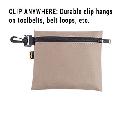 CLC Custom Leathercraft 1100 Multi-Purpose Clip-on Zippered Poly Bags, 3 Pack