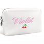Personalized Cosmetic Bag Waffle Makeup Bag for Girls - Custom Travel Organizer Toiletry Bag with Embroidered Name - Personalized Bridesmaid gifts for Wedding - Gifts for Teen Girls Sister Friend