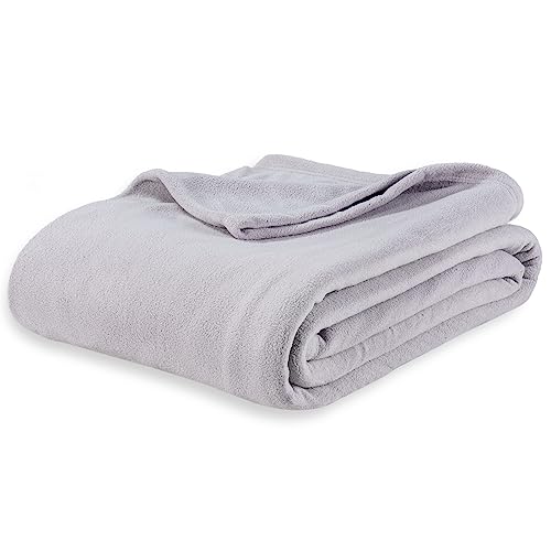 Berkshire Blanket Microfleece Throw Size Bed Throw Blanket Chateau Gray, Lightweight Soft Breathable Plush Micro Fleece Throw Blanket for Travel, Bed and Couch, 50x60 Inches - color: Chateau Gray, size: Throw/Throw XL