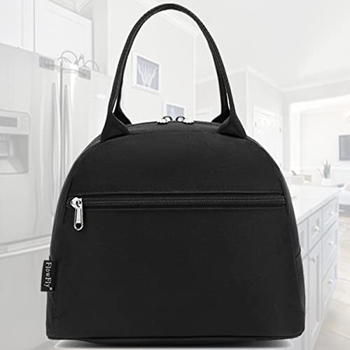 FlowFly Insulated Lunch Cooler Bag - Tote Bag Organizer for Women/Men, Black - color: Black