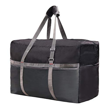 REDCAMP Foldable Travel Bag, Large Sports Bag, 75L/96L/100L, Lightweight Waterproof Tote Bag - color: Black 22"/60l