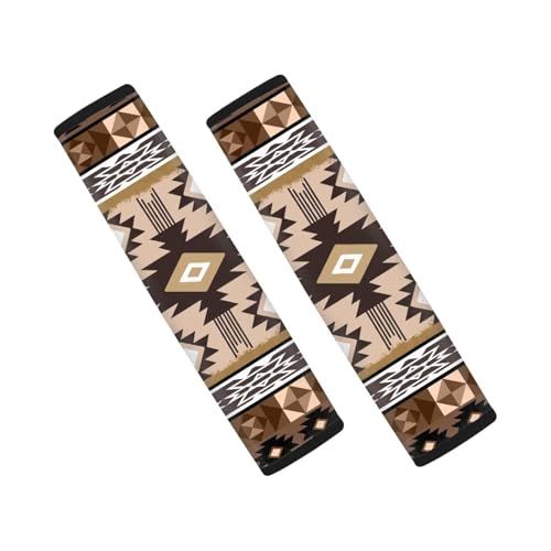 Ethnic Geometry Seat Belt Shoulder Strap Covers 2-Pack Universal Car Seat Belt Pads Cover Car Interior Automotive Anti-Slip Shoulder Strap Protect for Most Vehicle, SUV, Truck, Car - color: Ethnic Geometry