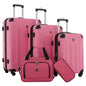 Travelers Club Chicago Hardside Expandable Spinner Luggage, Hot Pink, 5 Piece Set - color: Hot Pink, size: 5 Piece Set