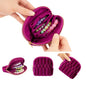 2026 New Travel Jewelry Case, Small Travel Jewelry Bag with Zipper, 5-Layer velvet Travel Jewelry Pouch for Bracelet Rings Earring, chain,pendants,Bracelet (Rose Violet) - color: Rose Violet
