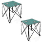 ARROWHEAD OUTDOOR 26” (66cm) Portable Camping Folding Table, 2 Cup Holders, Square, Carrying Case, Steel Frame, High-Grade 600D Canvas - color: Green 2pack
