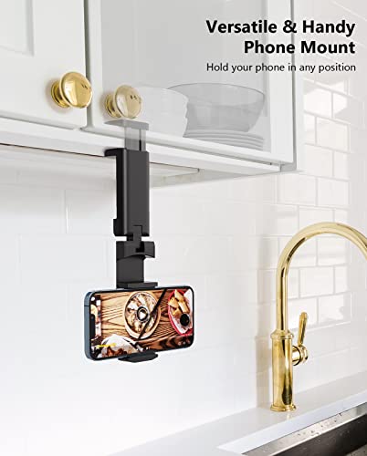 MiiKARE Travel Essentials Airplane Phone Holder, Universal Handsfree Phone Mount for Flying with 360 Degree Rotation, Travel Must Haves Phone Stand for Desk, Tray Table, Black&Purple - color: Black&Purple