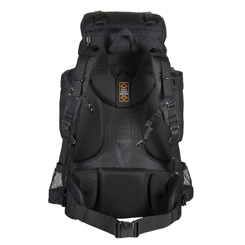 Amazon Basics Internal Frame Hiking Backpack for Camping and Backpacking, Adjustable Straps, Rainfly Included
