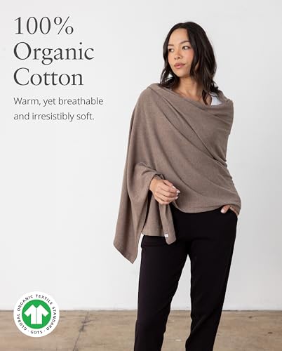 zestt Dreamsoft Travel Scarf, Wrap and Shawl for Women, Organic Cotton - color: Latte
