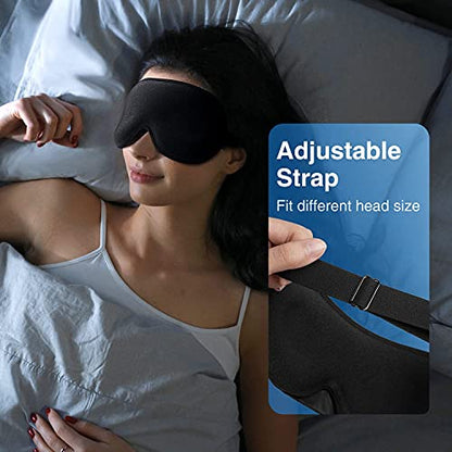 YFONG Weighted Sleep Mask, Women Men 3D Eye Mask Blocking Lights Sleeping Mask (4.2oz/120g), Pressure Relief Night Sleep Eye Mask with Adjustable Strap, Eye Cover Blindfold for Travel Nap Yoga, Gray - color: Gray