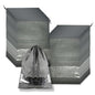 20 Pack Shoe Bags for Travel, 17" x 12.6" Drawstring Shoe Organizers with Clear Window, Breathable Non-Woven Dustproof Pouches for Luggage & Closet (Gray) - color: Gray