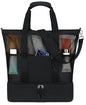 Bluboon Mesh Beach Tote Bag with Cooler Compartment Insulated Detachable Picnic Bag with Zipper and Pocket Pool Bag for Women - color: Black B