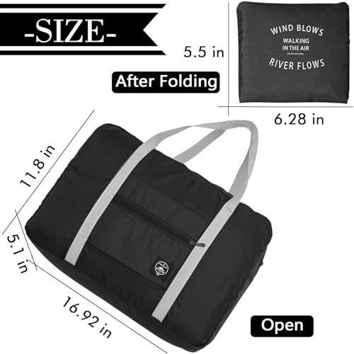 Travel Bag 25 Packes Foldable Duffel Bag Bulk Carry on Luggage Tote Weekender Overnight Bag Water Resistant Nylon Travel Duffel for Homeless Donations, Gym, Hospital (25PCS) - color: 25 PCS
