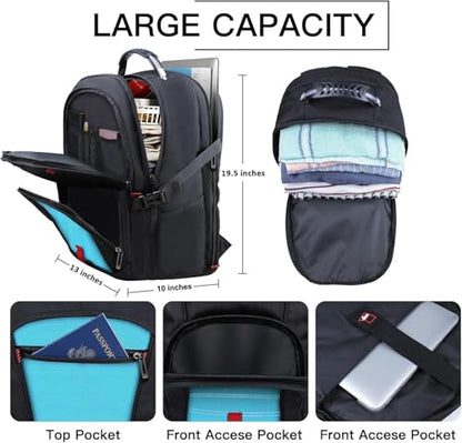 ANTERK Extra Large Backpack, Travel Backpack, Sturdy TSA Water Resistant 17.3 Inch Carry on Backpacks, Anti Theft Business Computer Backpacks Gifts for Men Women, Lake Blue - color: Lake Blue, size: 17 inch