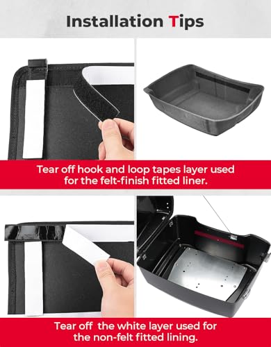 KEMIMOTO Upgraded for Rear Pack Organizers with Hooks Compatible with Touring 2014-2024 2025 for Street Glide Road King Tri Glide - style: With Hook