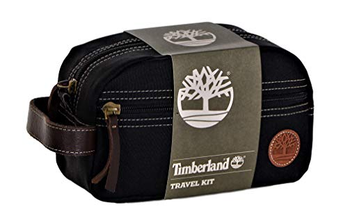 Timberland Men's Toiletry Bag Canvas Travel Kit Organizer - color: black