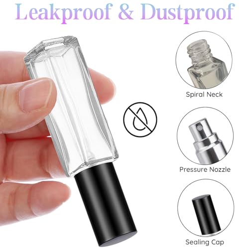 YOCASII Travel Perfume Bottle Refillable Mini Spray Bottle for Travel, Refillable Perfume Atomizer, Spray Bottle for Cologne, 4PCS Plane Mini Essentials - color: Color-B