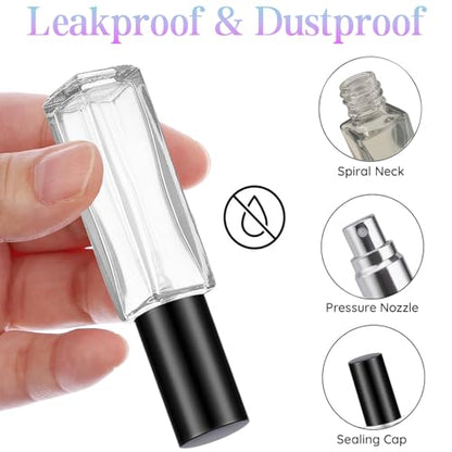 YOCASII Travel Perfume Bottle Refillable Mini Spray Bottle for Travel, Refillable Perfume Atomizer, Spray Bottle for Cologne, 4PCS Plane Mini Essentials - color: Color-B