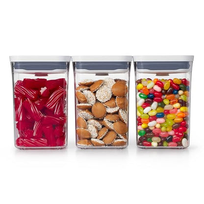 OXO Good Grips 3-PC Small Square Short POP Container Set - size: Container Set