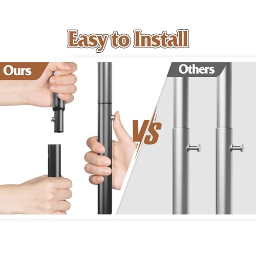 Raybee Clothes Rack Load 650LBS Heavy Duty Clothing Rack, Collapsible Clothes Racks for Hanging Clothes with Adjustable Height & Double Rods, Commercial Garment Rack with Wheels, Easy Assembly, Black - color: Black