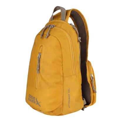 Eddie Bauer Stowaway Packable Sling Bag | Foldable | Travel | Outdoor | Lightweight | Compact | Everyday Carry | Ripstop Nylon | 10L - Field Gold - color: Field Gold