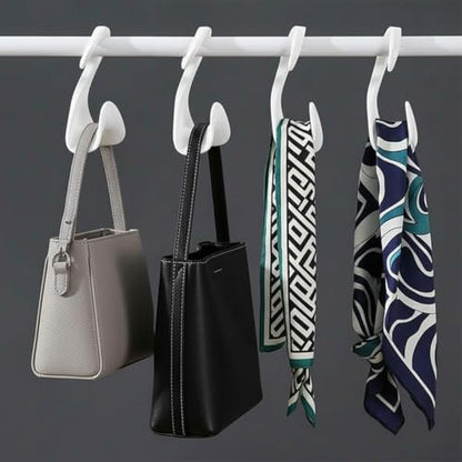10 Pcs Purse Hanger Hook Purse Organizer Insert Hanger Holder Handbags Backpacks Arch Hook for Closet Home Storage(White) - size: White(10pcs)