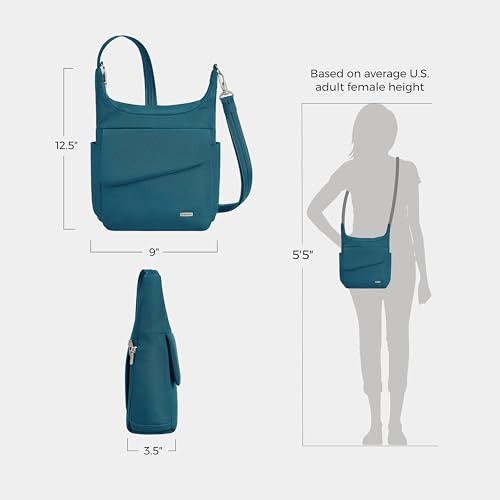 Travelon Anti-Theft Classic Messenger Bag - color: Teal