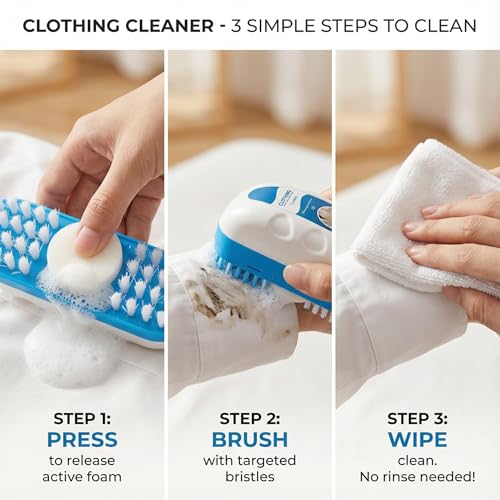 Instant Down Jacket Cleaner Pen & Wipes | Erases Tough Stains from Drinks, Oil, Sweat & More | Portable No-Rinse Spot Cleaning Kit for Coats & Outerwear, Saves from Costly Washes