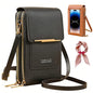 2026 Small Touchscreen Phone Crossbody Bag for Women,Anti-Theft Leather Messenger Bag Rfid Block Mobile Phone Purse - color: Black