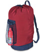 Dalykate Backpack Laundry Bag, Laundry Backpack with Shoulder Straps and Mesh Pocket Durable Nylon Clothes Hamper Bag with Drawstring Closure Red - color: Red