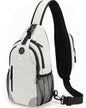 Sling Backpack for Women & Men, Crossbody Travel Bag with Water Bottle Holders, 17 Pockets, Quick-Access Phone Pocket, Hidden Security Pocket, Fits 11" Tablet, for Daily Carry, Travel, Theme Parks - color: J-lunar