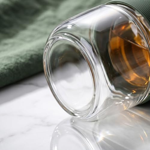 Portable Travel Tea Set with High Borosilicate Glass Teapot and Teacup All-in-One Kit with Hard Shell Carrying Case for Outdoor Home and Office Use