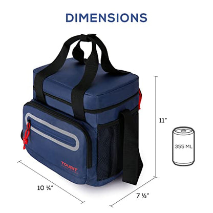 TOURIT Large Lunch Bag 14L Insulated Lunch Box Lunch Cooler for Men Women Work, Black - color: Dark Blue