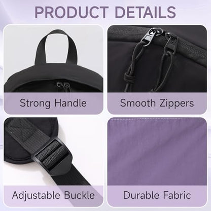 Hiking Backpack for Women Men 16L,Packable Waterproof Backpack,Foldable Daypack with Strap Pocket for Picnic Beach,Black - color: Black