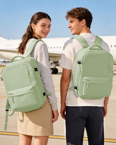 WONHOX Vacuum Travel Backpack Women,Carry On Backpack Flight Approved 18x14x8 inches Bag Spirit Airlines Personal ltem,College Sports Hiking Laptop Rucksack Blackpack mochila de viajes Men,MintGreen - color: A22-mintgreen
