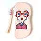 Longjet Soft Silicone Eyeglasses Pouch Case for Glasses and Sunglasses with Zipper Closure and Wristlet Strap - color: Pink