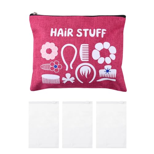 Hair Stuff Organizer Bag for Hairdresser Hairstylist Christmas Travel Gifts Zipper Makeup Cosmetic Bag for Hairclip Hairpin Storage Portable Hair Accessories Organizer Pouch - color: Hair Stuffer