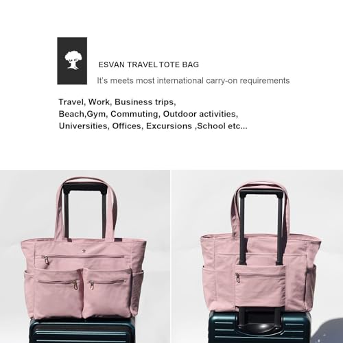 Weekender Bag Carry On Bag Overnight Tote Travel Duffle with 13 Pockets for Travel,Work，Gym,Beach,Teacher,Nurse - color: Pinklish Purple