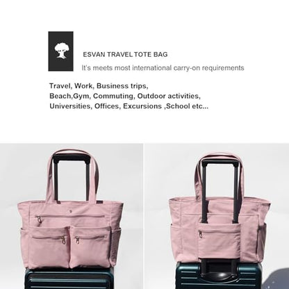 Weekender Bag Carry On Bag Overnight Tote Travel Duffle with 13 Pockets for Travel,Work，Gym,Beach,Teacher,Nurse - color: Pinklish Purple