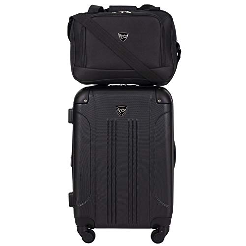 Travelers Club Chicago Hardside Expandable Spinner Luggage, Black, 3 Piece Set - color: Black, size: 3 Piece Set